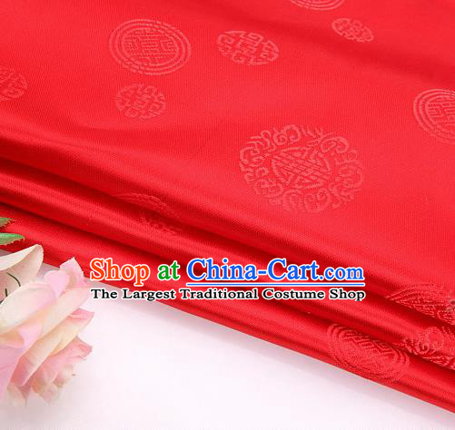 Asian Chinese Traditional Round Pattern Brocade Fabric Tang Suit Silk Fabric Material