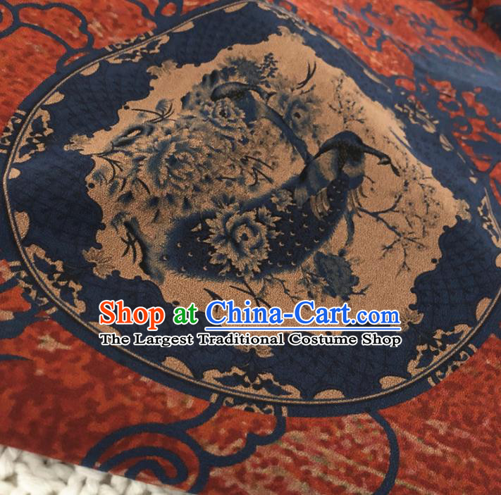 Asian Chinese Classical Design Pattern Watered Gauze Brocade Traditional Cheongsam Satin Fabric Tang Suit Silk Material