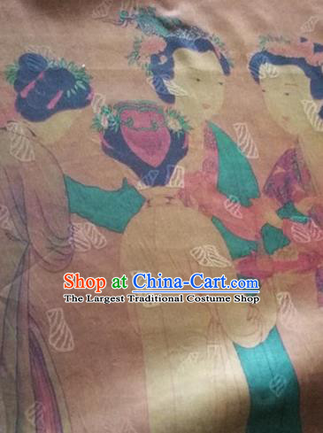 Asian Traditional Fabric Classical Pattern Watered Gauze Brocade Chinese Satin Silk Material