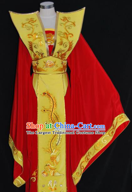 Chinese Traditional Beijing Opera Queen Mother Red Dress Peking Opera Embroidered Costume for Women