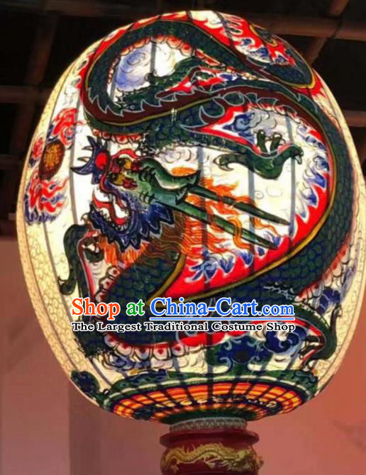 Chinese Traditional New Year Hanging Lantern Handmade Painting Dragon Palace Lanterns