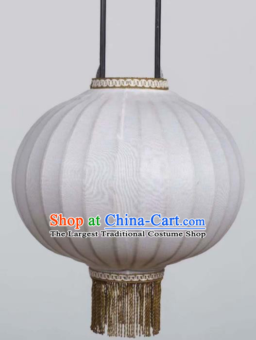 Chinese Traditional White Paper Lantern Handmade New Year Bamboo Weaving Lanterns