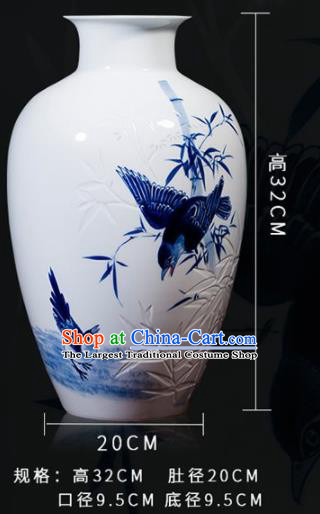 Chinese Jingdezhen Ceramic Enamel Vase Handicraft Traditional Porcelain Vase