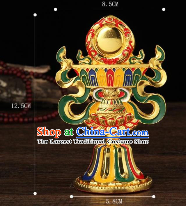 Chinese Traditional Buddhism Enamel Decoration Vajrayana Buddhist Ceramic Handicraft