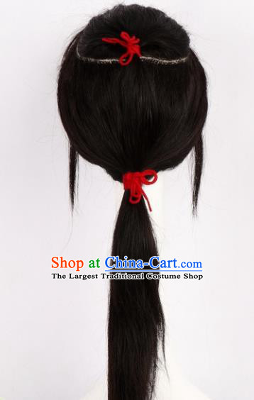 Chinese Ancient Maidservants Wigs Traditional Peking Opera Village Girl Wig Sheath Hair Accessories for Women