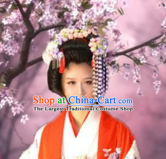 Classical Asian Hair Jewelry Handmade Flower Decoration Set