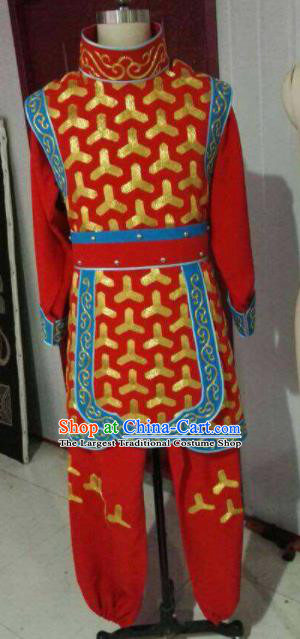 Chinese Beijing Opera Red Clothing Traditional Sichuan Opera Face Changing Costume for Men