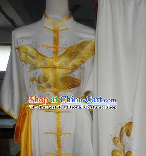 Chinese Traditional Kung Fu Costume Martial Arts Tai Chi Embroidered Eagle Clothing for Women