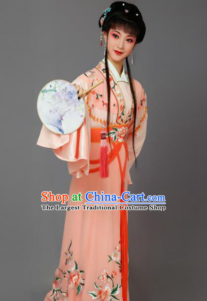 Chinese Traditional Peking Opera Princess Orange Dress Beijing Opera Hua Dan Costume for Women