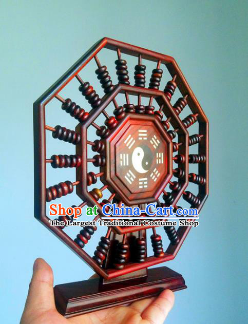 Chinese Traditional Feng Shui Items Taoism Bagua Rosewood Tai Chi Abacus Decoration