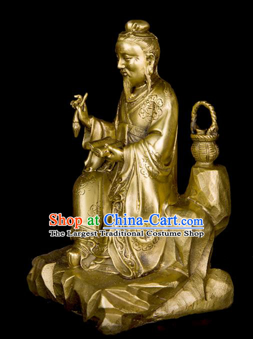 Chinese Traditional Feng Shui Items Bagua Decoration Medicine King Sun Simiao Bronze Statue