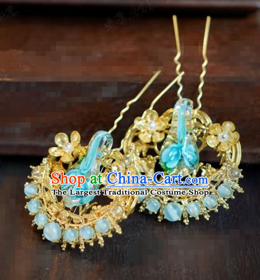 Chinese Traditional Hair Accessories Ancient Bride Palace Hairpins Headwear for Women