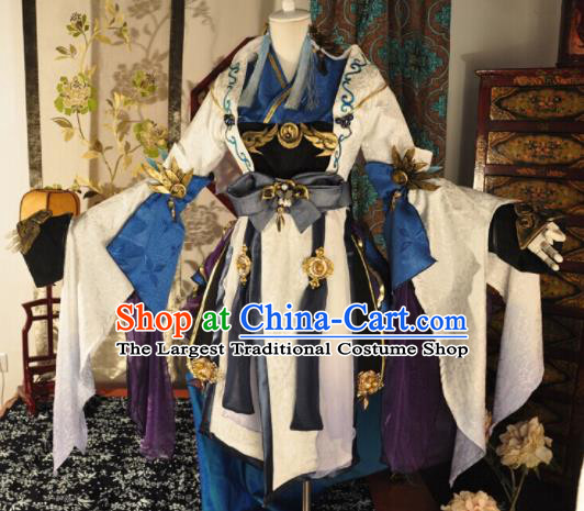 Chinese Traditional Cosplay Heroine Peri Costume Ancient Young Lady Swordswoman Dress for Women