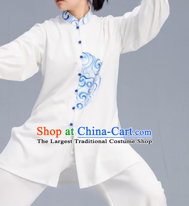 Asian Chinese Martial Arts Wushu Embroidered Costume Traditional Tai Ji Kung Fu Training Uniform for Women