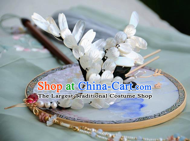 Traditional Chinese Hanfu Shell Crane Hair Clip Hair Accessories Ancient Princess Hairpins for Women