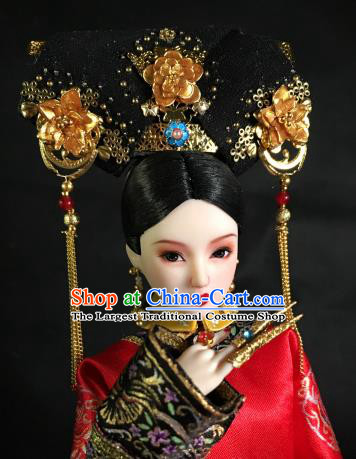 Chinese Ancient Qing Dynasty Imperial Consort Headwear Traditional Palace Manchu Hair Accessories for Women
