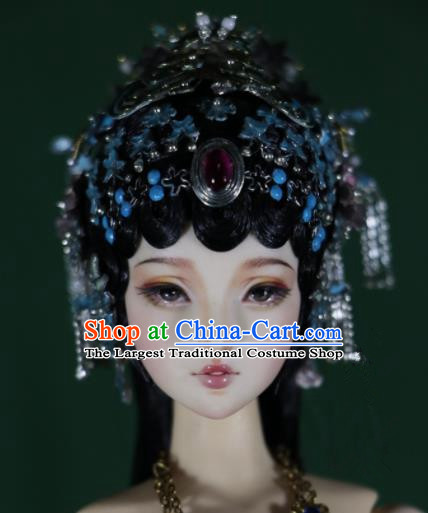 Chinese Ancient Palace Hairpins Phoenix Coronet Headwear Traditional Beijing Opera Hair Accessories for Women