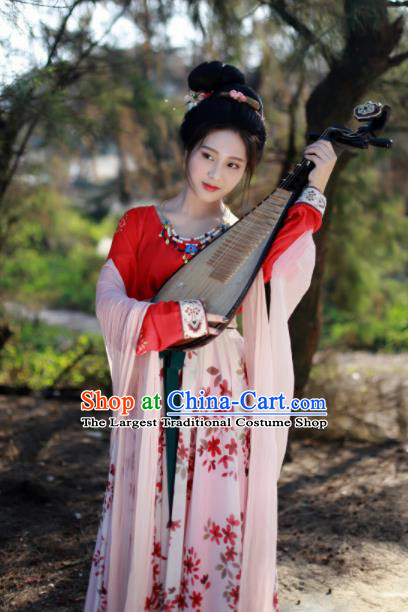 Traditional Chinese Ancient Dunhuang Flying Apsaras Hanfu Dress Tang Dynasty Princess Historical Costume for Women