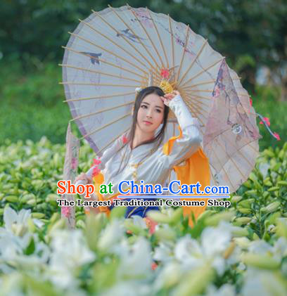 Traditional Chinese Handmade Umbrellas Ancient Swordswoman Hanfu Umbrella for Women