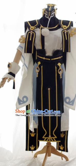 Traditional Chinese Cosplay Kawaler Taoist Priest Clothing Ancient Swordsman Embroidered Costume for Men