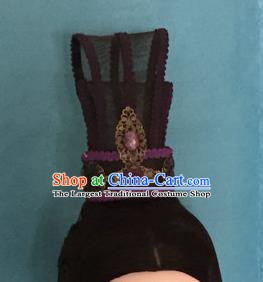 Traditional Chinese Qin Dynasty Swordsman Hairdo Crown Hair Accessories Ancient Nobility Childe Hat for Men
