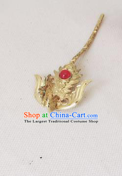 Traditional Chinese Handmade Golden Hair Clip Hanfu Hairpins Ancient Imperial Consort Hair Accessories for Women