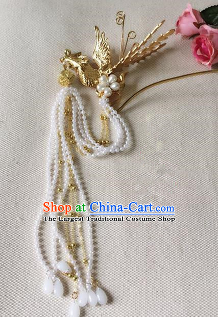 Chinese Handmade Hanfu Phoenix Step Shake Tang Dynasty Hairpins Traditional Ancient Imperial Consort Hair Accessories for Women