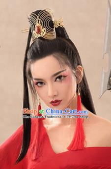Chinese Handmade Hanfu Swordswoman Palace Hair Crown Hairpins Traditional Ancient Imperial Consort Hair Accessories for Women