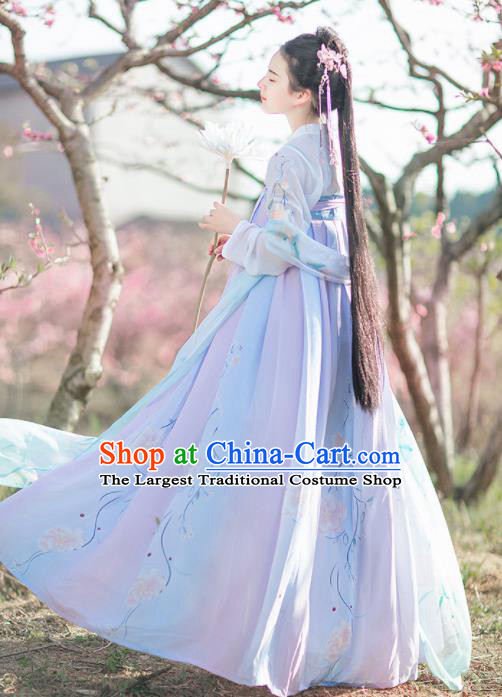Chinese Ancient Palace Lady Hanfu Dress Traditional Tang Dynasty Princess Historical Costume for Women