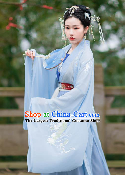 Chinese Traditional Song Dynasty Historical Costume Ancient Princess Hanfu Dress for Women