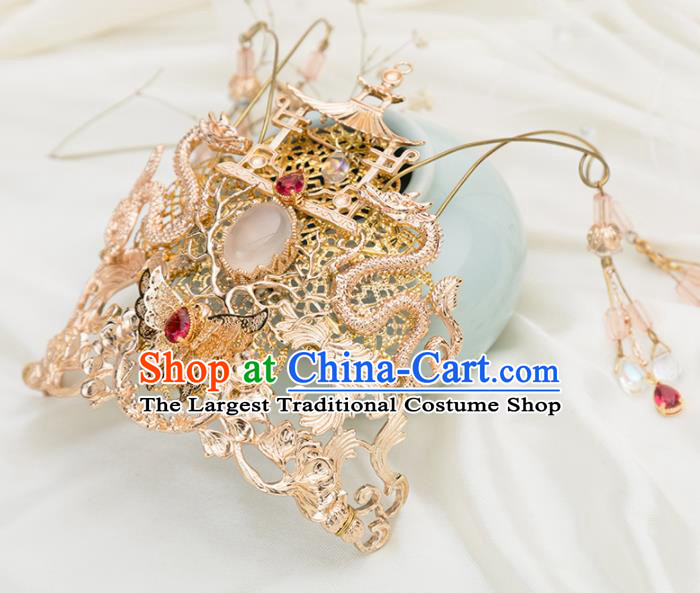 Chinese Handmade Hanfu Phoenix Coronet Hairpins Ancient Princess Hair Accessories Headwear for Women