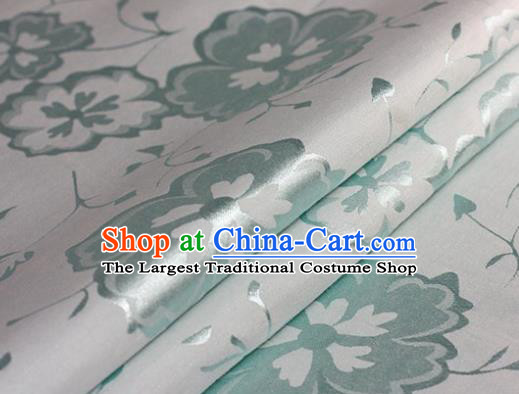 Chinese Traditional Hanfu Green Brocade Material Cheongsam Classical Fabric Satin Silk Fabric