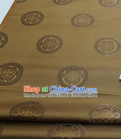 Chinese Traditional Tang Suit Fabric Royal Lucky Pattern Bronze Brocade Material Hanfu Classical Satin Silk Fabric