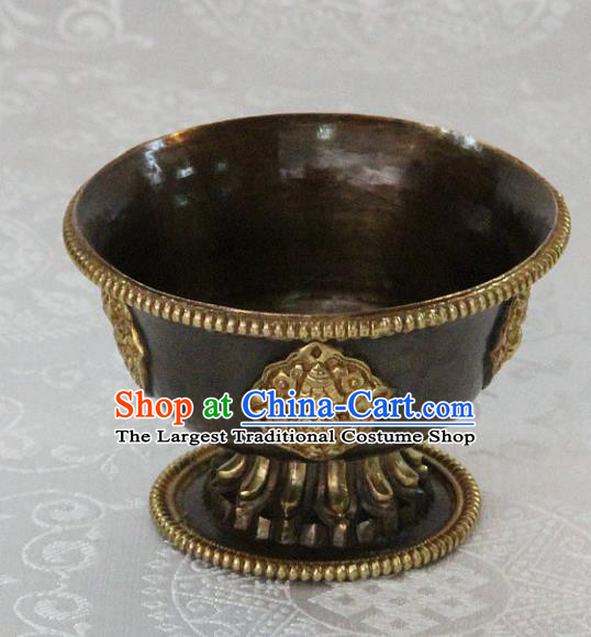 Chinese Traditional Buddhism Copper Bowl Feng Shui Items Vajrayana Buddhist Cup Decoration