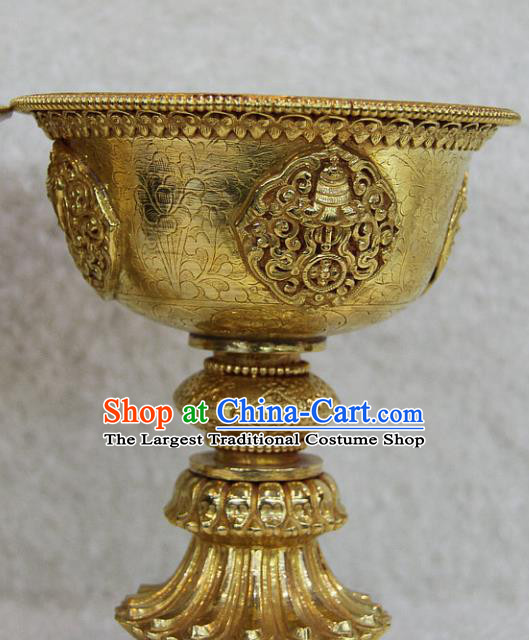 Chinese Traditional Buddhist Copper Lampstand Buddha Cup Decoration Tibetan Buddhism Feng Shui Items