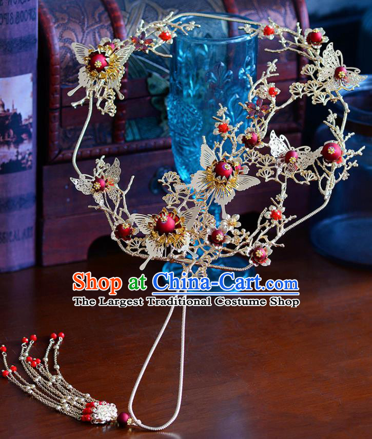 Traditional Chinese Ancient Butterfly Palace Fans Handmade Wedding Accessories Fans for Women