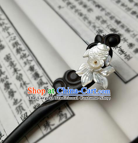 Traditional Chinese Ancient Queen Hanfu Rosewood Hair Clip Hairpins Handmade Wedding Hair Accessories for Women