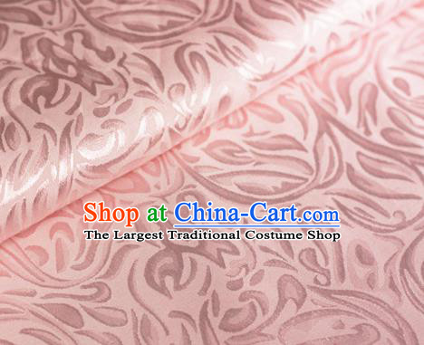 Asian Chinese Traditional Pattern Light Pink Brocade Cheongsam Silk Fabric Chinese Satin Fabric Material