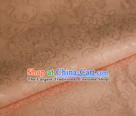 Asian Chinese Traditional Twine Grass Pattern Pink Brocade Cheongsam Silk Fabric Chinese Satin Fabric Material