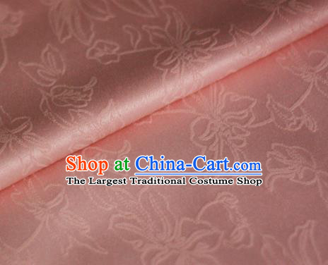 Asian Chinese Traditional Classical Jacquard Pattern Pink Brocade Cheongsam Silk Fabric Chinese Satin Fabric Material