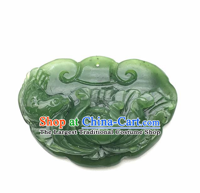 Chinese Handmade Jade Craft Carving Hetian Jade Jewelry Accessories Jade Pendant