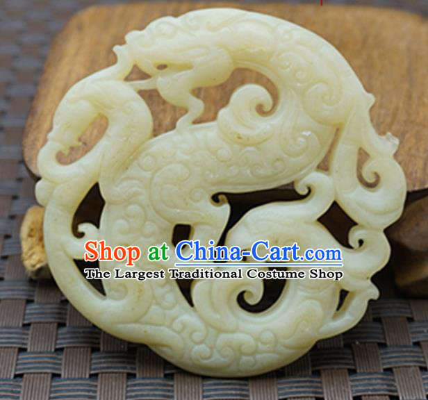 Chinese Handmade Carving Jade Pendant Jewelry Accessories Ancient Traditional Jade Craft Decoration