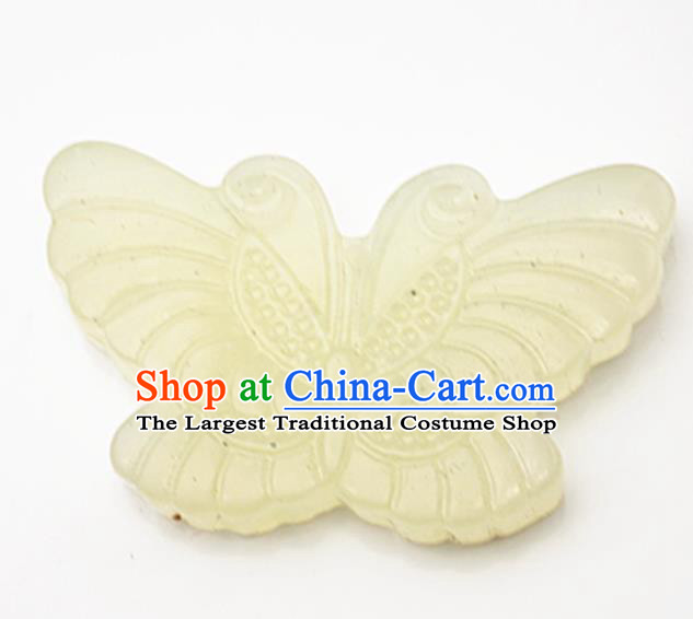 Handmade Chinese Ancient Jade Carving Butterfly Pendant Traditional Jade Craft Jewelry Decoration Accessories