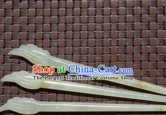 Handmade Chinese Jade Hair Clip Ancient Palace Jade Carving Wing Hairpins Hair Accessories for Women for Men