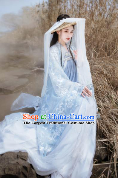 Asian Chinese Traditional Tang Dynasty Court Princess Historical Costume Ancient Peri Hanfu Dress for Women