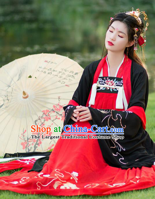 Chinese Traditional Tang Dynasty Aristocratic Lady Historical Costume Ancient Princess Hanfu Dress for Women