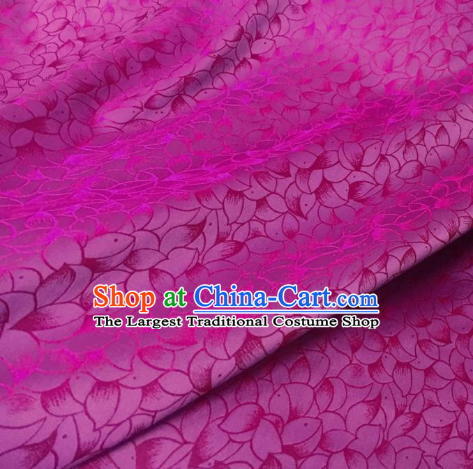 Asian Chinese Traditional Petal Pattern Design Rosy Brocade Fabric Silk Fabric Chinese Fabric Asian Material
