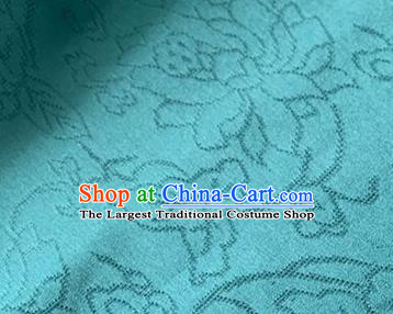Chinese Traditional Pattern Design Blue Brocade Fabric Asian Silk Fabric Chinese Fabric Material