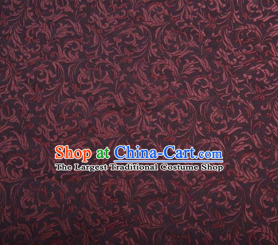 Chinese Classical Pattern Design Brown Brocade Asian Traditional Hanfu Silk Fabric Tang Suit Fabric Material
