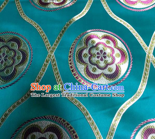 Chinese Classical Pattern Design Satin Fabric Tang Suit Green Brocade Asian Traditional Drapery Silk Material